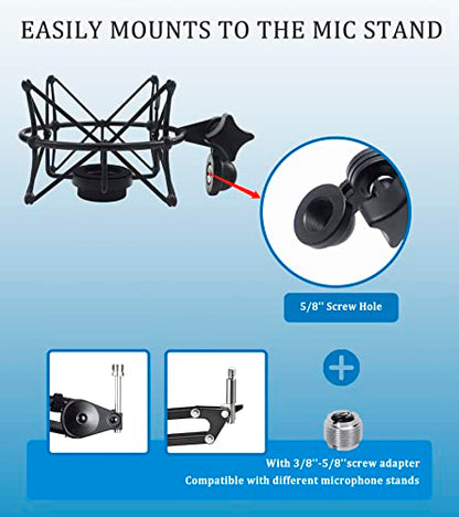 TLM 103 Shock Mount - Microphone Mount Compatible for Neumann TLM 103 M147 Condenser Mic by SUUNTOKS,Black - style: Black Compatible with TLM 103