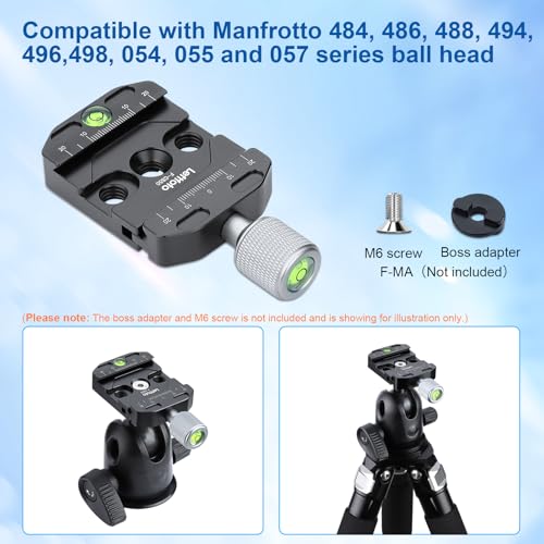 Leftfoto Quick Release Clamp with Arca Swiss clamp Style for Tripod Ballhead Universal Quick-Change seat, monopod Head, Tripod Quick Release Plate