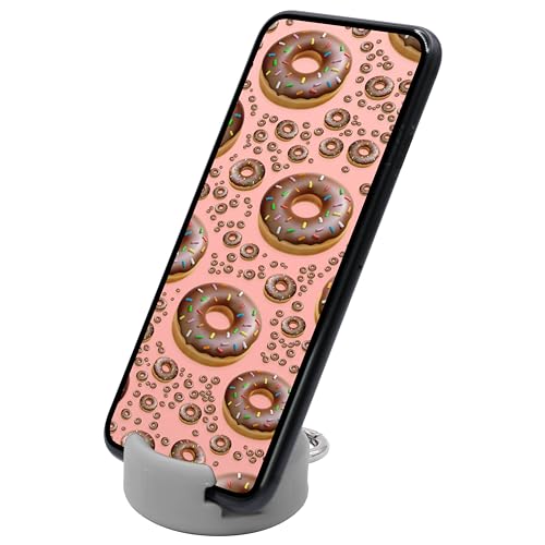 GoDonut Mini – Portable Keychain Cell Phone Stand & Holder – Desk Accessory Perfect for Travel, Office & Nightstand – Compatible with iPad mini and Smartphones - Gray - color: Gray