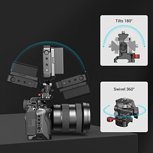 SmallRig Field Monitor Mount with NATO Clamp, Camera Monitor Holder for 5” and 7” Monitor, Swivel and Tilt Adjustable - 2906B - style: nato clamp base