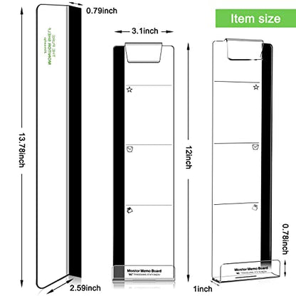 Computer Monitor Memo Message Board/Creative Multifunctional Monitor Shelf/Monitor Side Panel Sticky Notes Paper Storage Rack - with Phone Holder - 1Set (Left/Right/Bottom)