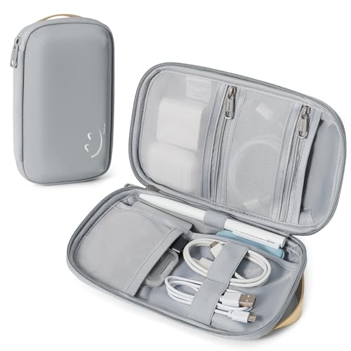 Travelkin Travel Cord Organizer, Small Electronic Organizer Travel Case, Cable Organizer Bag For Cords,Chargers Phone, Sd Card,Usbs - color: 3-Interstellar Grey, size: Small