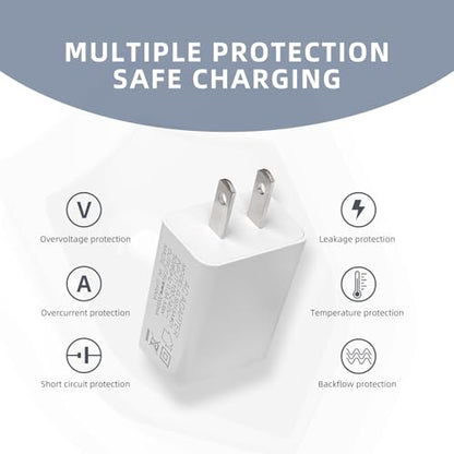 3 Pack 5V 2A USB Cam Power Adapter for Outdoor Wyze Nest cam,Kasa,Google Nest,Blink Mini Pan,Arlo,Ring Stick Cam,Ring Spotlight,YI Dome,Furbo Dog,Dropcam Security Camera Wall Charger Charging Cable