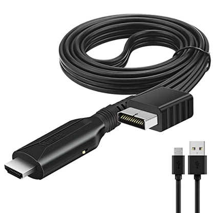 HDMI Cable for PlayStation 2 & 1 Console (PS2 & PS1), PS1/PS2 to HDMI Converter Adapter with True RGB Signal Output for PlayStation 1 Adapter for Sony PS2 Converter