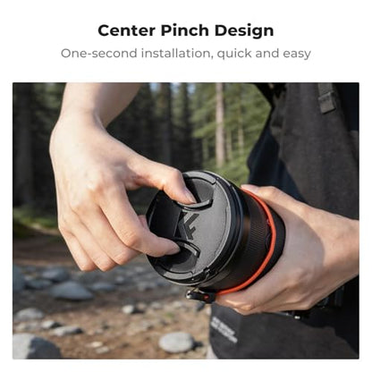 K&F CONCEPT 67mm Front Lens Cap Cover Kit, 5-in-1 Center Pinch Lens Cover + Anti-Loss Keeper + Microfiber Cleaning Cloth Compatible with Canon, Nikon, Sony, Fujifilm Camera Lenses with 67mm Thread - size: 67mm