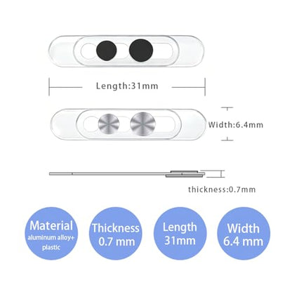 Front Camera Privacy Cover for iPhone 17/16/15/14 Pro Max Pro, Ultra-Thin Transparent Adhesive Lens Protector, Slide Design Uninterrupted Face ID, Anti-Spy Anti-Scratch Webcam Cover, 2 Black+1 Silver