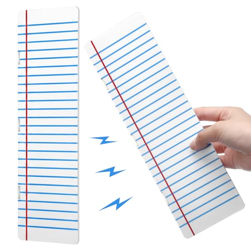 Marspark Back to School Magnetic Monitor Memo Board 11.42 x 3.54 Inches Plastic Notebook with Magnets Adhesive Strips Clear Screen Message Holder for Computer Monitors Office Classroom Supplies