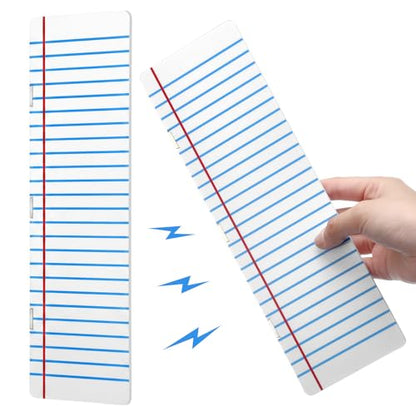 Marspark Back to School Magnetic Monitor Memo Board 11.42 x 3.54 Inches Plastic Notebook with Magnets Adhesive Strips Clear Screen Message Holder for Computer Monitors Office Classroom Supplies