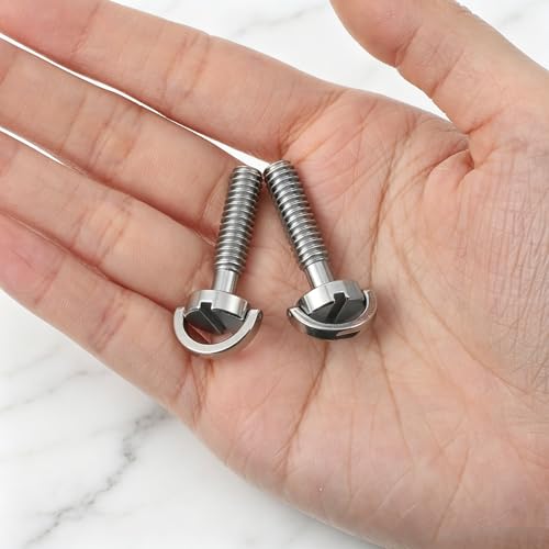 Tripod Screw, 2PCS 1/4-20 Thread D-Ring Stainless Steel Camera Fixing Screws, Tripod Camera Mount Screw for Camera-Holder Fixing-Screw, Quick Release Plate Mounting and Attachment Screws, 26mm Length