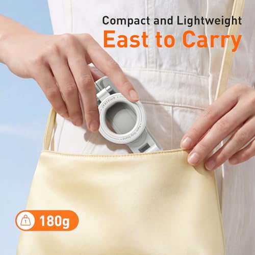 AMAZEAR Phone Camera Grip with Selfie Stick Tripod, Cellphone Accessories with Detachable Wireless Shutter Button for iPhone 16 17 Pro Max, Comfort Ergonomic Smartphone Handle Holder, White - color: White