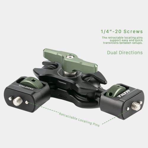 Tilta Mini Articulating Arm | Mount Camera Accessories with 1/4"-20 to 1/4"-20 (with Locating Pins) Connectors (Others Available Separately) | TA-MAA | 2 Ball Heads, 1/4-20 with Retractable Locating Pins, Aluminum, 9.9 Lb Load Capacity