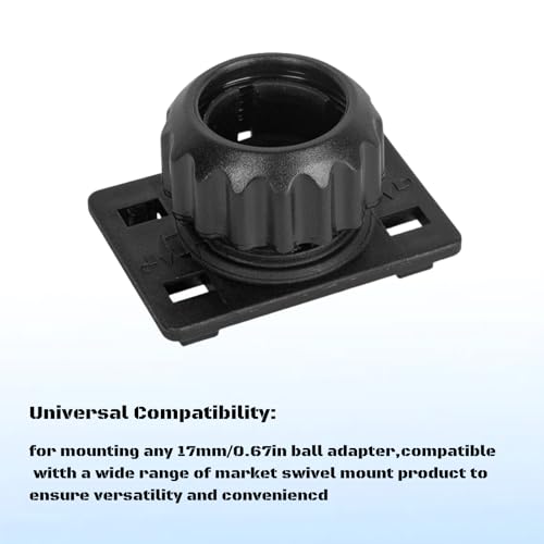 4PCS Tightening Nut with 4 Button Lock Replacement 17mm Ball Joint Mount Socket for Carplay Screen Phone Holder Backup Camera Monitor GPS Car Auto Stereo