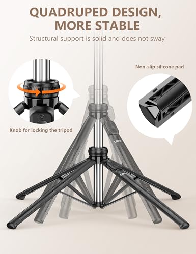 71" Selfie Stick Tripod, All in One Quadripod with Remote & Phone Holder, Extendable Cell Phone Tripod, Travel Tripod Stand Compatible with for Cell Phone & Camera, iPhone, Android,Video Recording - size: 71in-Phone Tripod