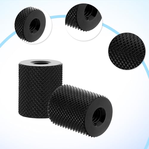 4 Pcs Double Female Thread Tripod Cylinder Adapter Screw 1/4 to 1/4 with Center 1/4-20 Thread Photography Equipment Camera Tripod Nut Accessories Suitable for Electric Rails and Light Stands