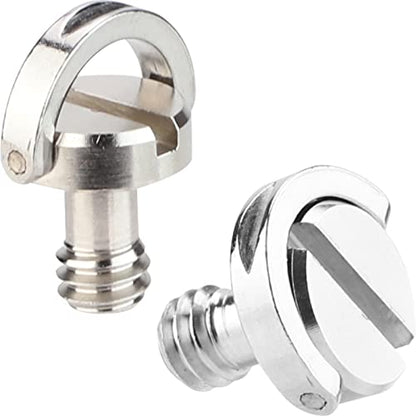 D Shaft D-Ring 1/4" Tripod Screw QR Plate Screw Mounting Camera Screw.-2 pcs. - size: 1/4''screw*2