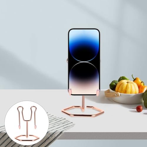 PRETYZOOM Desk Phone Stand Cell Phone Stand for Desk Desktop Holder for Office Stable Support for Video Watching Reading Video Conferencing Hands-Free Use 4.05 X 3.14 X 2.87 in