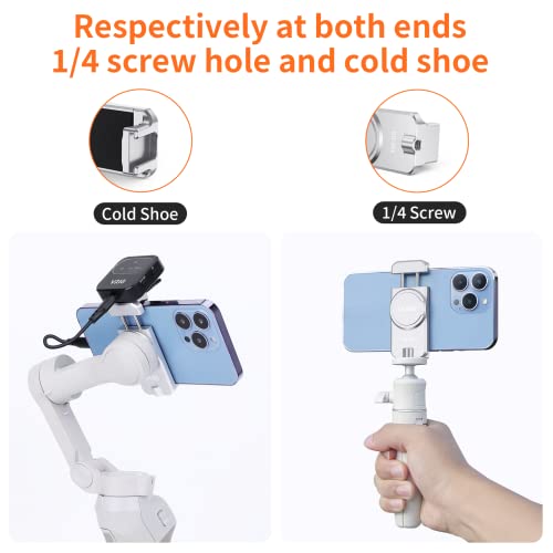 UURIG Magnetic Cell Phone Clamp for DJI OM, Phone Tripod Mount, Handheld Gimbals Magnetic Ring Holder for DJI OSMO Mobile 8/7/7P/6,OM 5/OM 4/OM 4 SE Accessories
