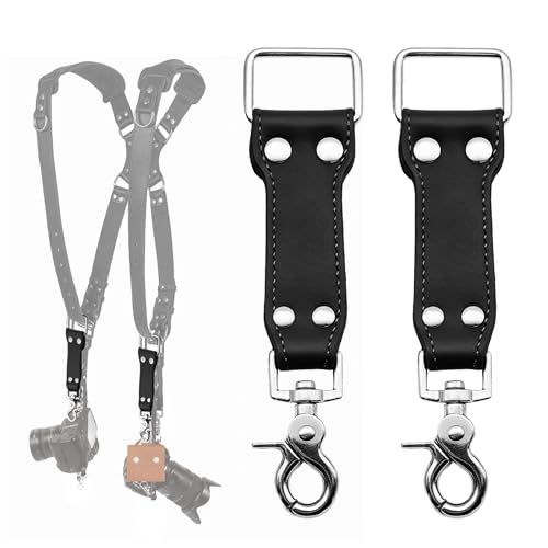 C Coiro Extra Attachments Single and Dual Camera Harness for Camera Bag, Sling Bag, Pouch, Lens Case - color: Black