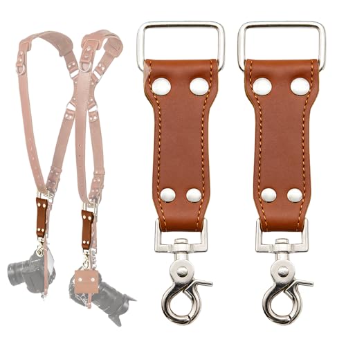 C Coiro Extra Attachments Single and Dual Camera Harness for Camera Bag, Sling Bag, Pouch, Lens Case - color: Tan