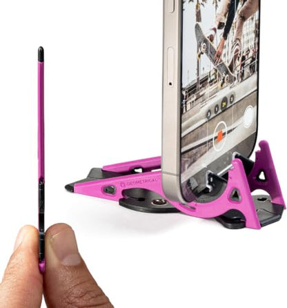 GEOMETRICAL Pocket Tripod PROv2 - Card-Size Stand, for iPhone, Thunder Pink Universal Kit - color: Thunder Pink