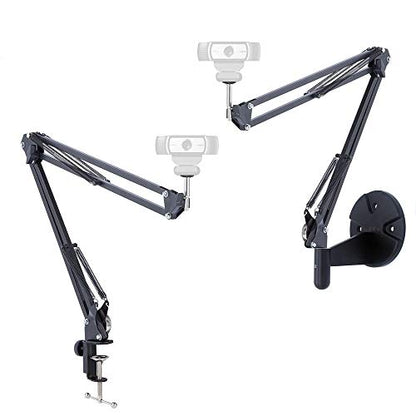 Webcam Stand Kit, 2in1 Wall Mount and Clamp Arm Holder for Logitech C920 C920s C922x C930e C925e Brio