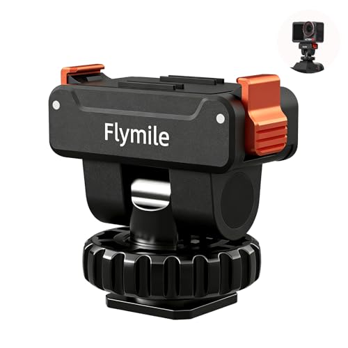 Action 5 Pro/4/3 Cold Shoe Adapter Mount, Magnetic Quick Release Holder for DJI Osmo 360, 180° Adjustable Cold Shoe Camera Adapter with 1/4" Screw Hole for DSLR Photography Accessories