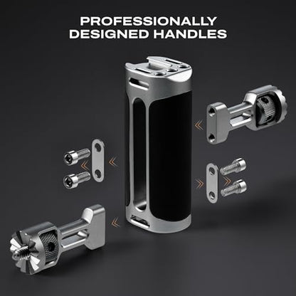 C Coiro Universal Smartphone Phone Cage with Leather Shoulder Strap, Phone Stabilizer for Video Recording and Vlogging for iPhone 17 16 15 for Samsung for Pixel and Other Android Phones
