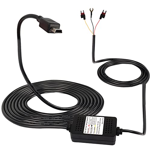 MEIRIYFA Dash Cam Acc Hardwire Kit Mini USB Hardwire Dashcam Kit Step-Down Cable, 12V-24V to DC 5V 3A Car Dash Charger Power Cord for Cars Camera GPS（11.5FT） - color: Mini usb