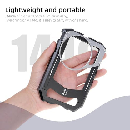 Universal Phone Cage Video Kit Stabilizer W/Handles + 67mm Thread Filter Adapter Rig for iPhone 17 16 15 14 Pro Max Samsung Cell Phone Vlog Live Stream Filmmaking, with Cold Shoe Tripod Mount