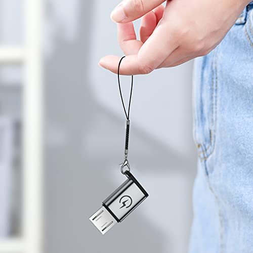 USB C to Micro USB Adapter, Supports 18W Fast Charging, Used for USB C Female to Micro Male Adapter (2 Sets), Cannot be Used for Earphone Audio Playback - color: grey-2