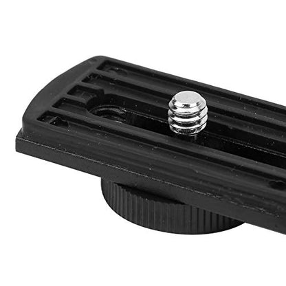Tripod Accessories, Aluminum Alloy Rotating Camera Mount Offset Mount with Hot Shoe for Photography