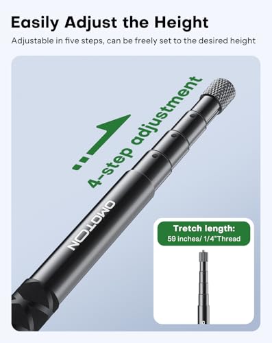 OMOTON CV08-B1 Golf Tripod & Monopod, 5-in-1 Pro Kit (Magnetic Phone Mount+Spike+Tripod+Remote+Action Camera Adapter), 59" Extendable Pole for Golf Swing Recording, Fit for iPhone, Android, GoPro