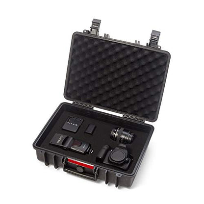 Amazon Basics Portable Hard Camera Case for DSLR Equipment, Customizable Fit, Protective Water Resistant, Medium, Black, 18"L x 14"W x 6"H - size: Medium