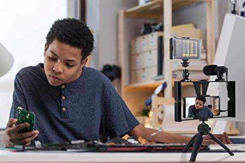 GPX All-in-One Vlogging Kit, for YouTube and TIK Tok, Includes LED Video Light, Tripod, Microphone, Fits Most Smartphones (TPDL900B)