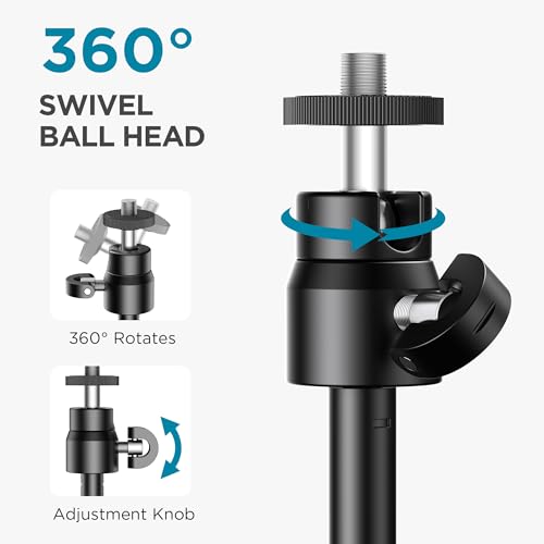 InnoGear Webcam Tripod, Extendable Webcam Stand for Desk Camera Stand Mount with Phone Holder for Webcam C922 C930e C920S C920 C615 C960 C920x BRIO 4K NexiGo N60, Right Light, GoPro with 1/4" Thread - style: Webcam Tripod Stand