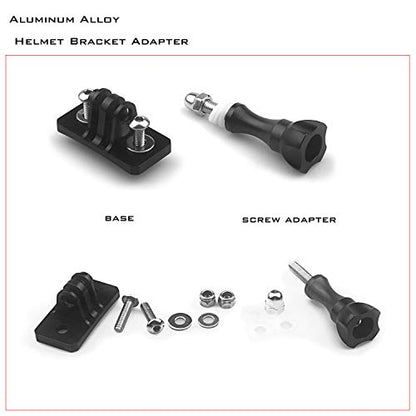 Universal Helmet Fixed Mounts, Metal Bracket Adapter, Camera Accessories for GoPro Series Sport Camera/Skydiving Helmet with 1/4" Screw Adapter (Aluminum Alloy)