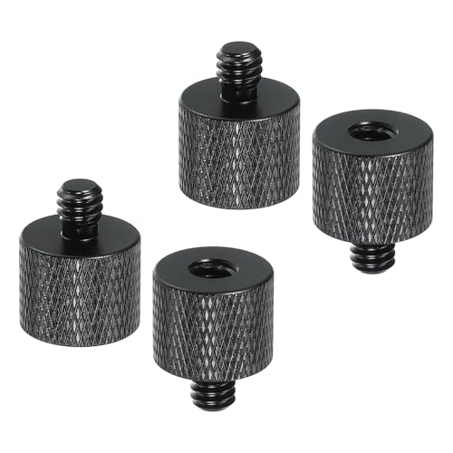 PATIKIL Tripod Screw Adapter 1/4" Male to 1/4" Female, 4 Pcs Tripod Nut Connectors Camera Mount Screw Camera Double Head Converter for Microphone Holder Magic Arms Accessories, 20 mm - size: 1/4" Male to 1/4" Female,20 mm