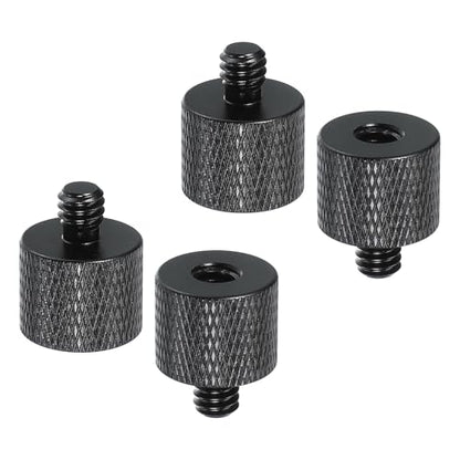 PATIKIL Tripod Screw Adapter 1/4" Male to 1/4" Female, 4 Pcs Tripod Nut Connectors Camera Mount Screw Camera Double Head Converter for Microphone Holder Magic Arms Accessories, 20 mm - size: 1/4" Male to 1/4" Female,20 mm