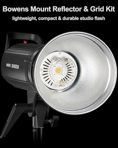 Godox SK300II-V SK300IIV 300Ws Photo Studio Strobe Flash Monolight Light with Reflector Kit, Bowens Mount, 10W LED Modeling Lamp for Studio, Shooting, Location, Portrait Photography 110~120V