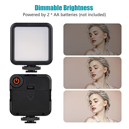 Andoer Smartphone Vlog Kit Mini LED Video Light + Cardioid Microphone + Extendable Phone Clip + Tripod with Adjustable Brightness for Live Stream Vlog Video Shooting Video Conference Selfie