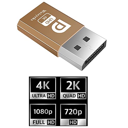 4K DisplayPort Dummy Plug,Headless Ghost Display Emulator EDID Emulator Plug Support 1080@60Hz-3840x2160@17hz 2-Pack - size: DP 2 pack