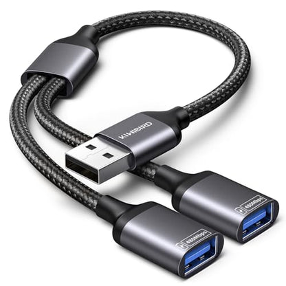 USB Splitter 1 in 2 Out, USB Splitter Cable, Double Dual Port Adapter for Charging, Power and Data, 2 Port HUB for Laptop, PC, Smart TV, Desktop Computer, Mac, PS5, PS4, Xbox, Keyboard, Mouse - size: 1 Pack