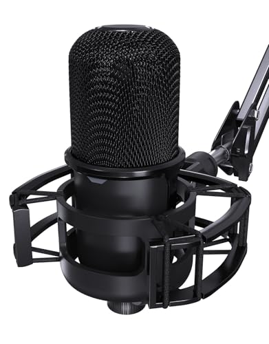Custom Built for SoloCast Shock Mount, Upgrade Anti-Vibration Suspension Elastic Shock Mount Holder Clip Mics Stand with Screw Adapter Compatible with Hyperx SoloCast Microphone - size: HyperX SoloCast Shock Mount