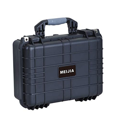 MEIJIA Portable All Weather Waterproof Camera Case With Foam,Fit Use of Drones,Camera,Equipments,Pistols,15.98x12.99x6.85inches - color: Elegant Black
