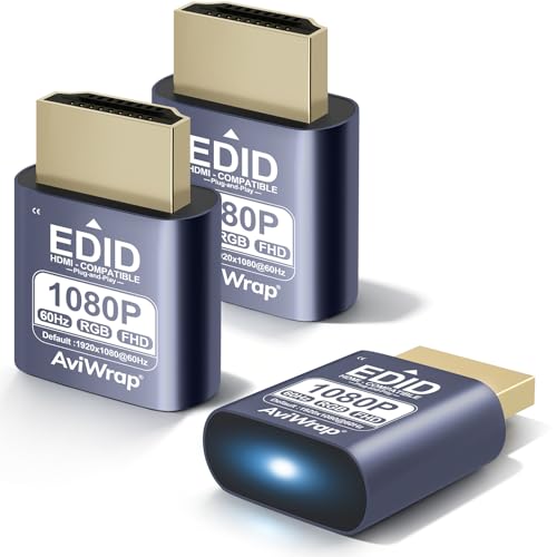 HDMI Dummy Plug 4K,Virtual Monitor EDID Emulator,Headless Display Adapter,Supports 4K@60Hz/2K@60Hz/1080P@60/120Hz for Windows/Mac/Linux – Plug & Play（3pack） - color: 1080p120Hz /hdmi2.0(3p)