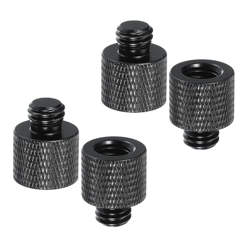 PATIKIL Tripod Screw Adapter 3/8" Male to 3/8" Female, 4 Pcs Tripod Nut Connectors Camera Mount Screw Camera Double Head Converter for Microphone Holder Magic Arms Accessories, 20 mm - size: 3/8" Male to 3/8" Female,20 mm