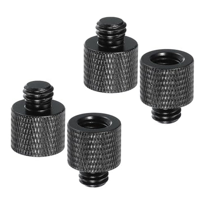 PATIKIL Tripod Screw Adapter 3/8" Male to 3/8" Female, 4 Pcs Tripod Nut Connectors Camera Mount Screw Camera Double Head Converter for Microphone Holder Magic Arms Accessories, 20 mm - size: 3/8" Male to 3/8" Female,20 mm