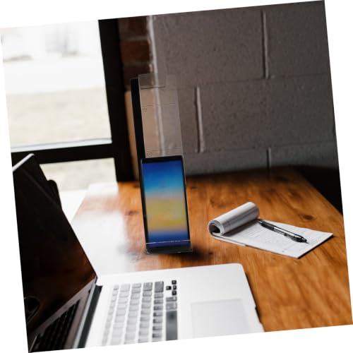 DOITOOL 2pcs Transparent Phone Holders and Memo Boards Multi-Functional Monitor Accessory for Use Convenient Message Boards to Keep Memos Organized and Hands Viewing