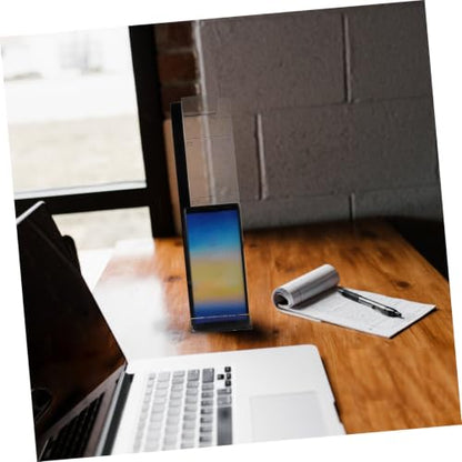 DOITOOL 2pcs Transparent Phone Holders and Memo Boards Multi-Functional Monitor Accessory for Use Convenient Message Boards to Keep Memos Organized and Hands Viewing