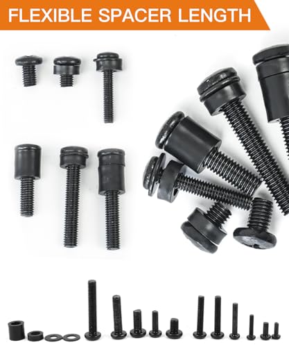 Universal TV Mounting Hardware Screw Kit Set with Box - M4 M5 M6 M8 Screws and Washers Spacers, Replacement Screws for TV VESA Mounting, Fits Most TV/Monitor up to 80 inch